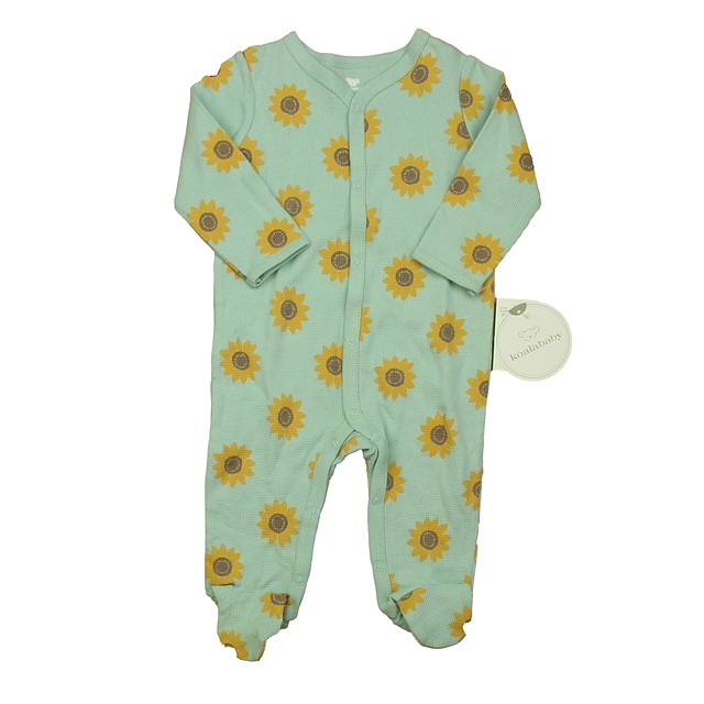 Koala Baby Blue | Yellow Sunflowers 1-piece Non-footed Pajamas 3-6 Months 