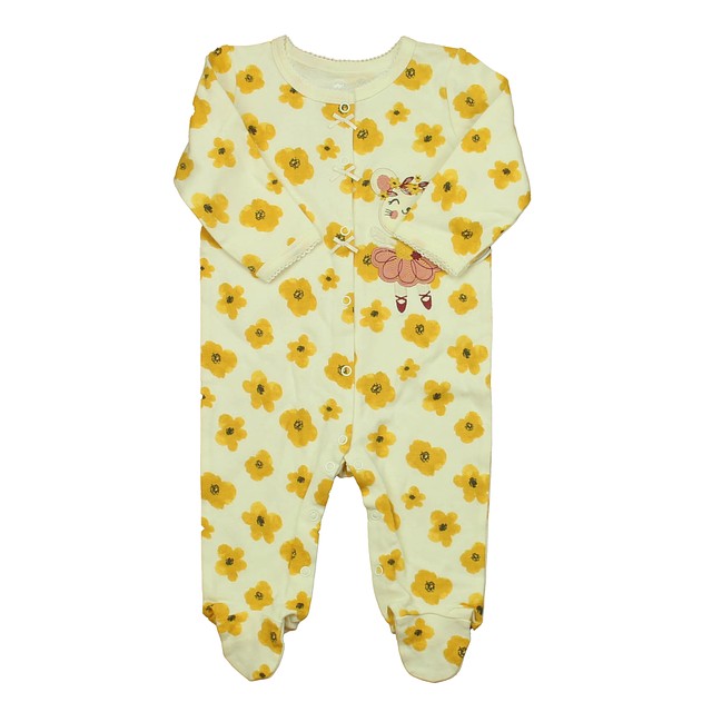 Koala Baby White | Yellow Floral Long Sleeve Outfit 3-6 Months 