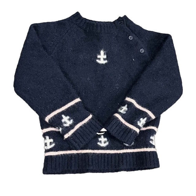 Kule Navy | Pink | White Anchors Sweater 2T 
