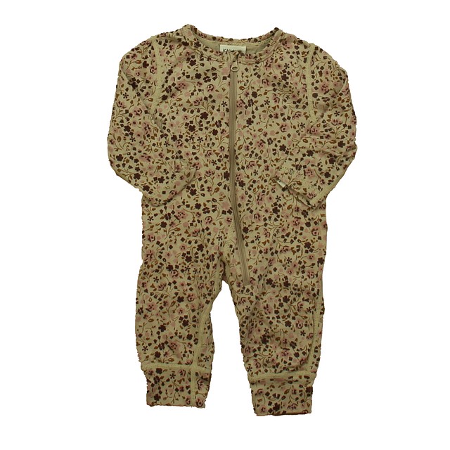 Kuling Mauve Floral 1-piece Non-footed Pajamas 3 Months 