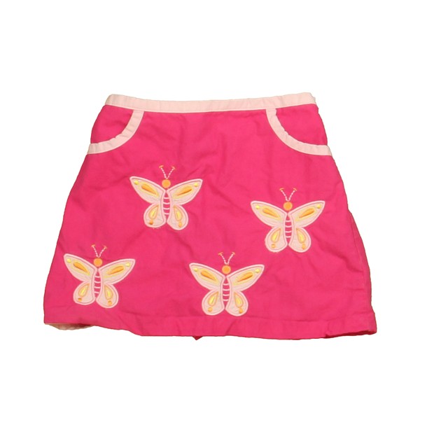 Lands' End Pink Butterflies Skirt 4T 