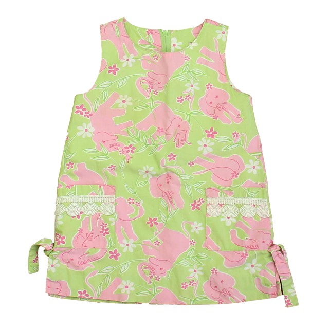 Lilly Pulitzer Green | Pink Elephants Dress 2T 