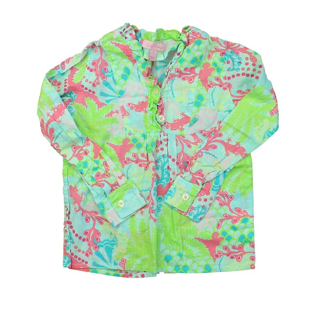Lilly Pulitzer Green | Pink | Blue Blouse 5T 