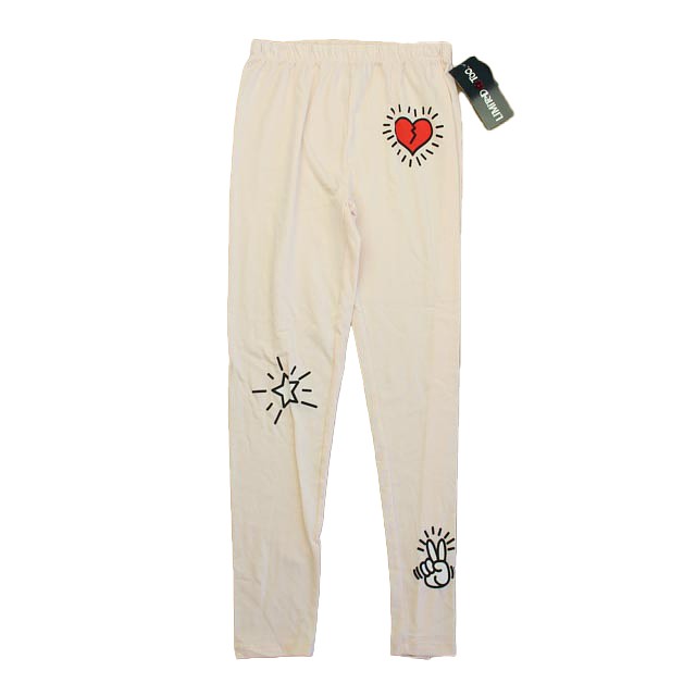 Limited Too Pink Hearts Leggings 12 Years 