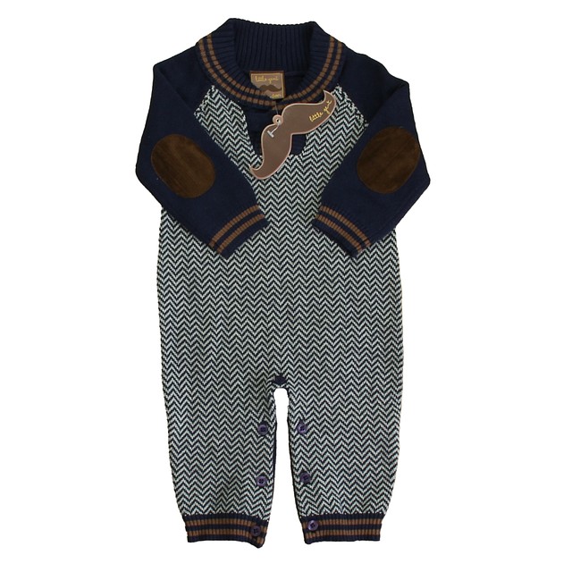Little Gent Navy | Brown Long Sleeve Outfit 3-6 Months 