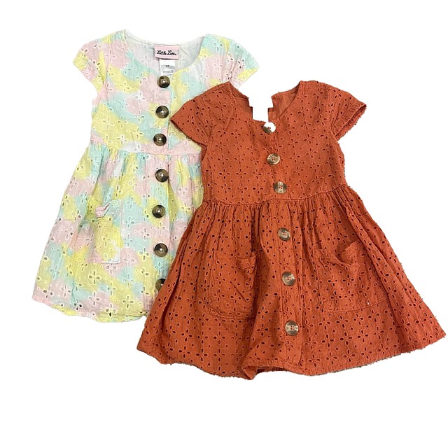 Little Lass Set of 2 Brown | Pastel Dress 24 Months 