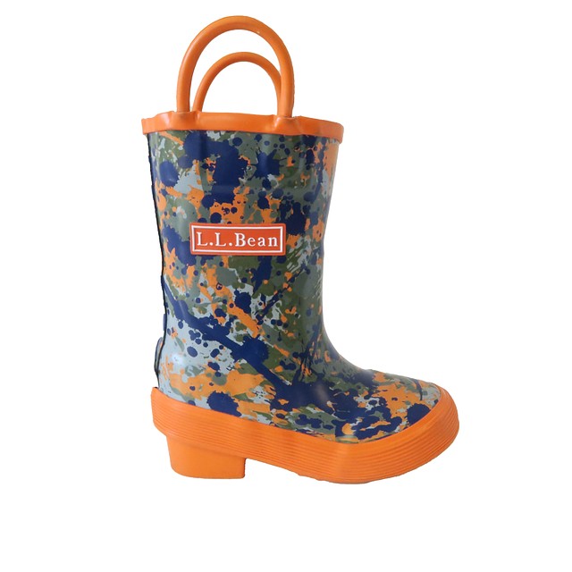 L.L. Bean Orange | Blue Rain Boots 6 Toddler 
