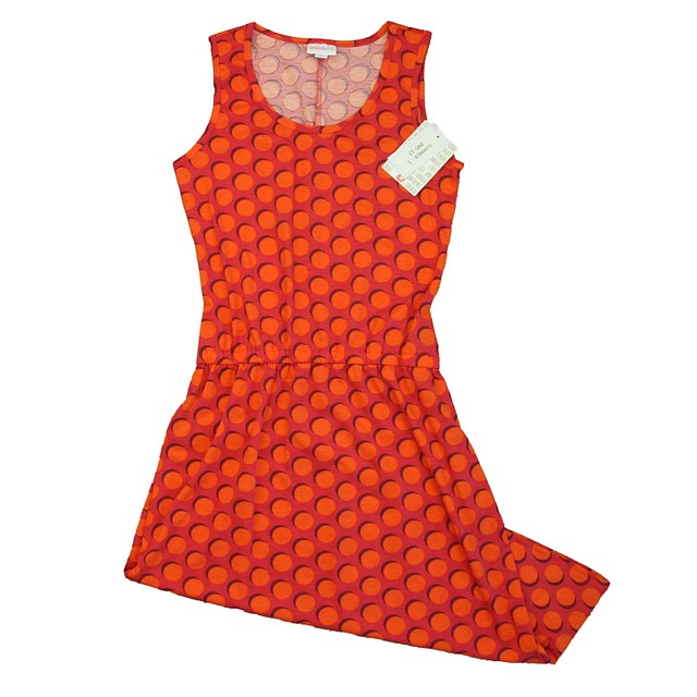 LuLaRoe Pink | Orange Polka Dots Dress Junior Small 