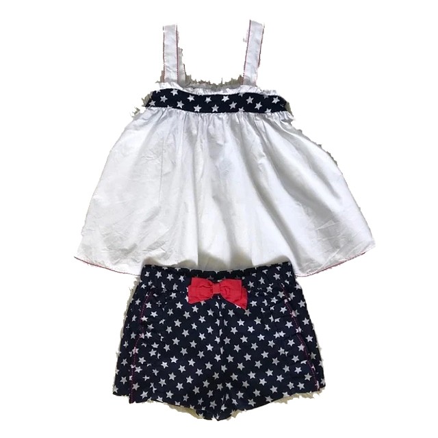Maggie & Zoe 2-pieces White | Red | Navy Stars Apparel Sets 24 Months 