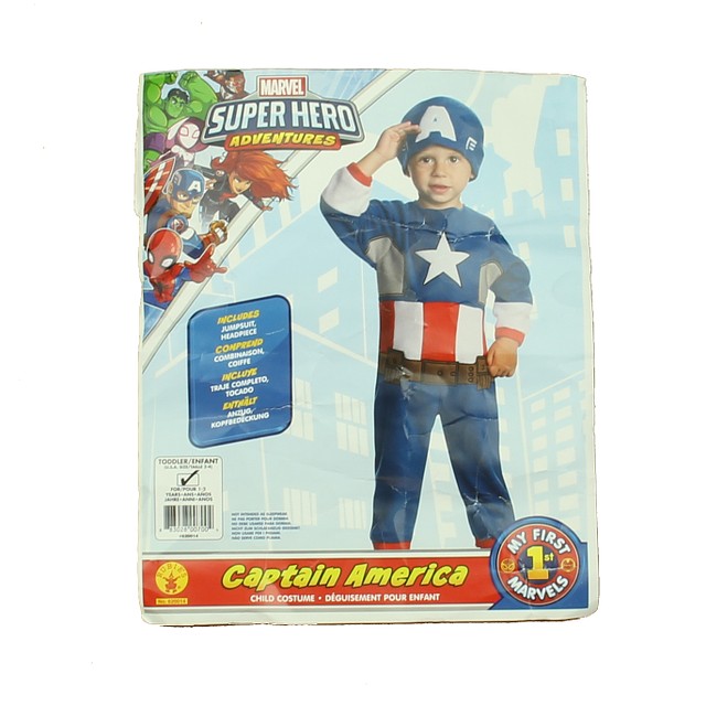 Marvel 2-pieces Blue | Red Captain America Costume 18-24 Months 