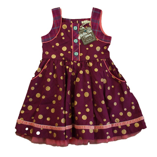 Matilda Jane Purple Polka Dots Dress 4T 