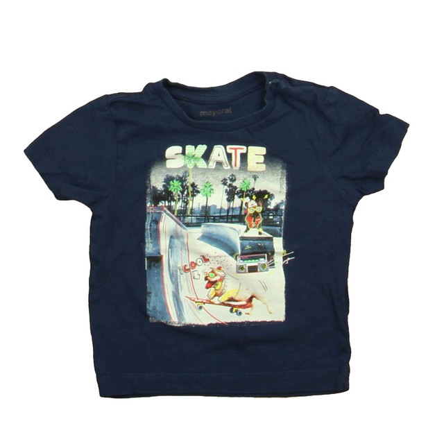 Mayoral Navy Dogs Skating T-Shirt 12 Months 