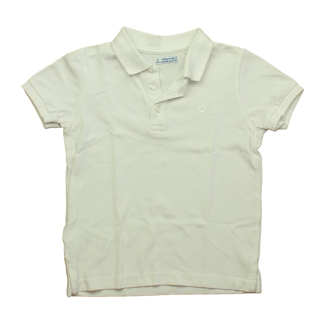 Mayoral White Polo Shirt 4T 