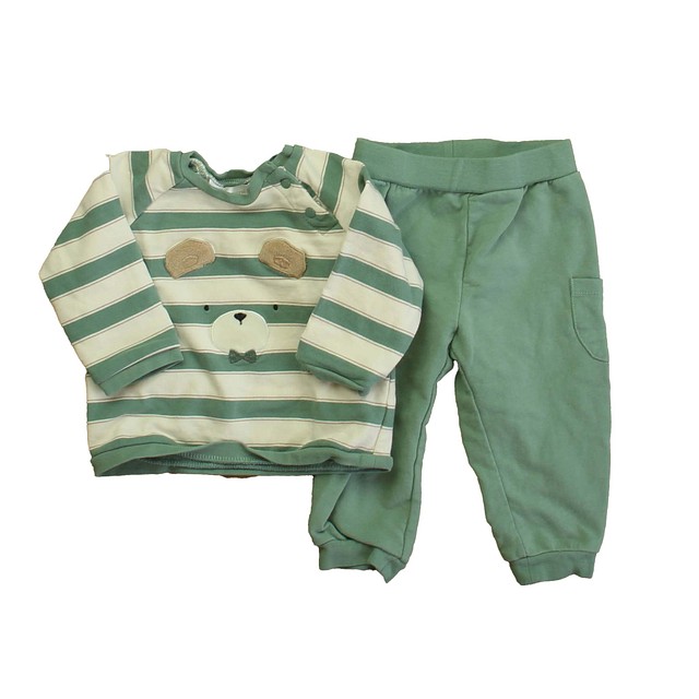 Mayoral 2-pieces Green Stripe Apparel Sets 6-9 Months 