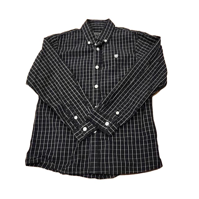 Mayoral Black | White Button Down Long Sleeve 7 Years 