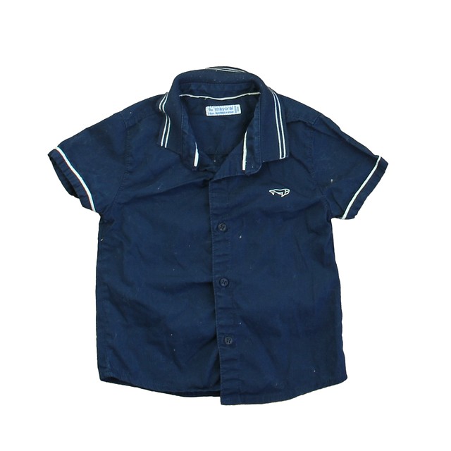 Mayoral Navy | White Button Down Short Sleeve 9 Months 
