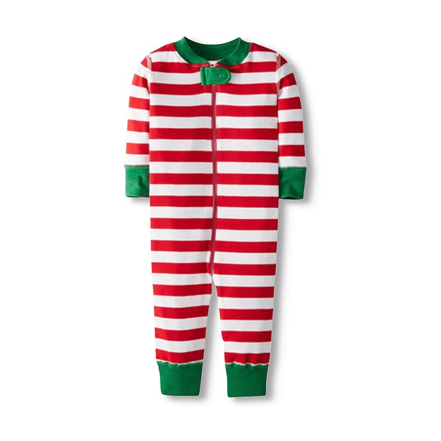Mightly Red Stripe 1-piece Non-footed Pajamas 12-18 Months 