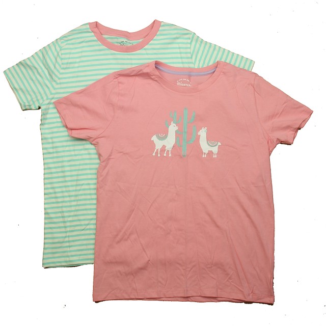 Mightly Set of 2 Aqua Stripe | Pink T-Shirt 14 Years 