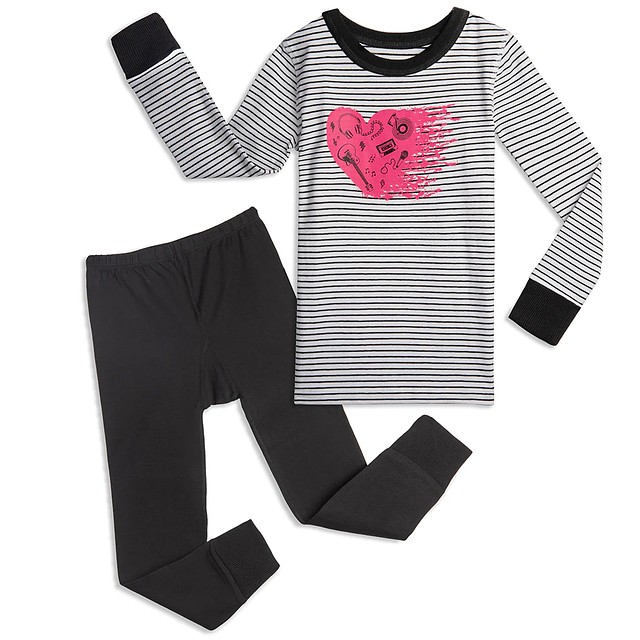 Mightly 2-pieces I Love Rock n Roll 2-piece Pajamas 2-5T 