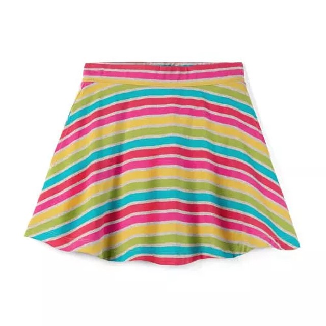 Mightly Rainbow Stripe Skirt 2-5T 