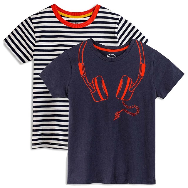 Mightly Set of 2 Navy | Stripe T-Shirt 2T 