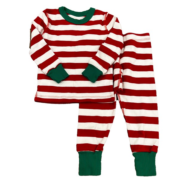 Mightly 2-pieces Red | White | Green 2-piece Pajamas 2-5T 
