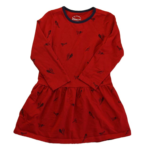 Mightly Red | Navy Birds Dress 3T 