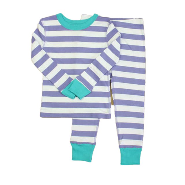Mightly 2-pieces Purple Stripe 2-piece Pajamas 4T 