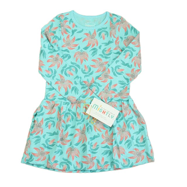 Mightly Turquoise Tiger Lily Dress 4T 