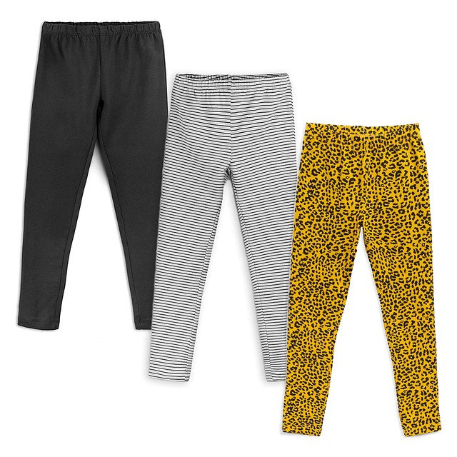 Mightly Set of 3 Leopard Leggings 6-14 Years 