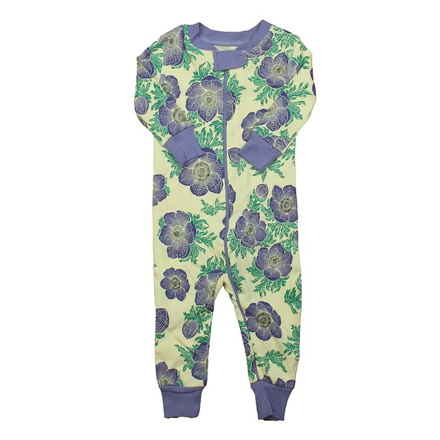 Mightly Ivory | Purple Hydrangea 1-piece Non-footed Pajamas 6-9 Months 