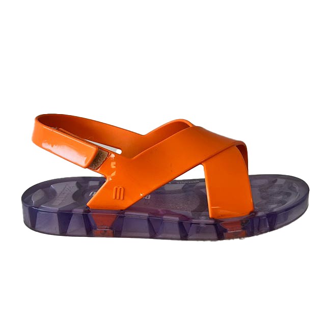 Mini Melissa Orange | Purple Sandals 10 Toddler 