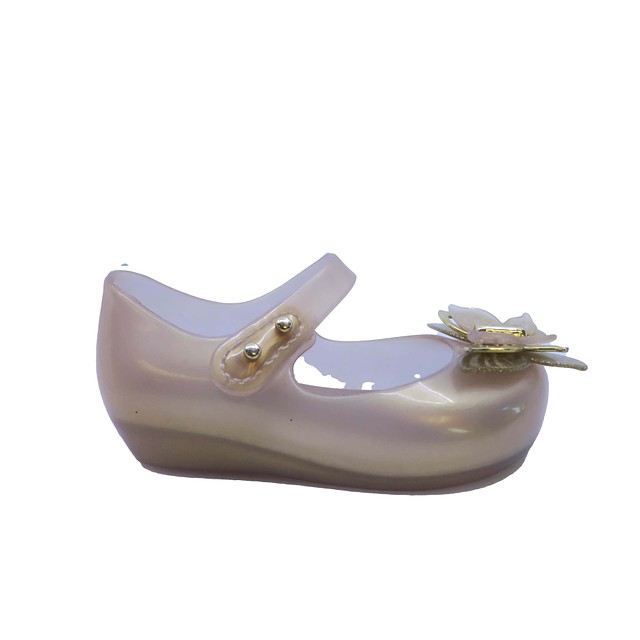 Mini Melissa Gold Butterfly Shoes 6 Toddler 