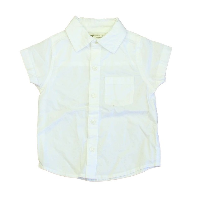 Monica + Andy White Button Down Short Sleeve 18-24 Months 