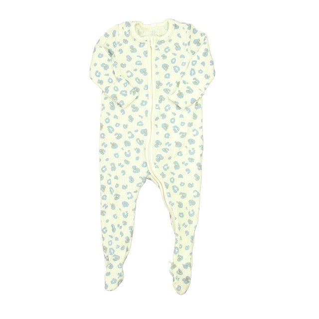 Mori Ivory | Blue Spots 1-piece footed Pajamas 3-6 Months 