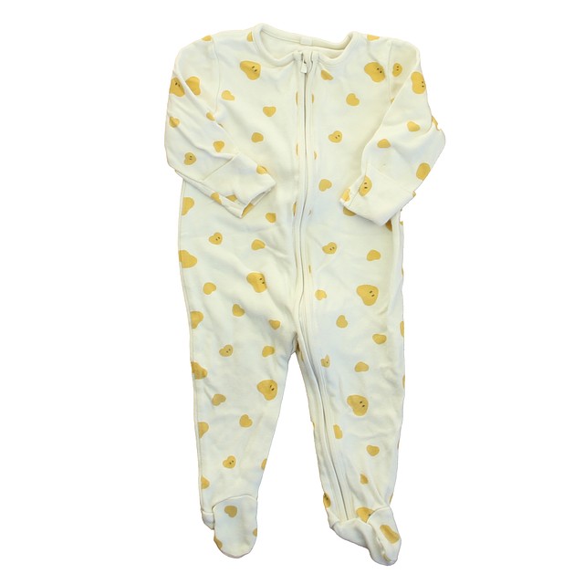 Mori Ivory | Yellow 1-piece footed Pajamas 6-9 Months 