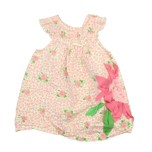 Mudpie Pink | White | Green Dress 12-18 Months 
