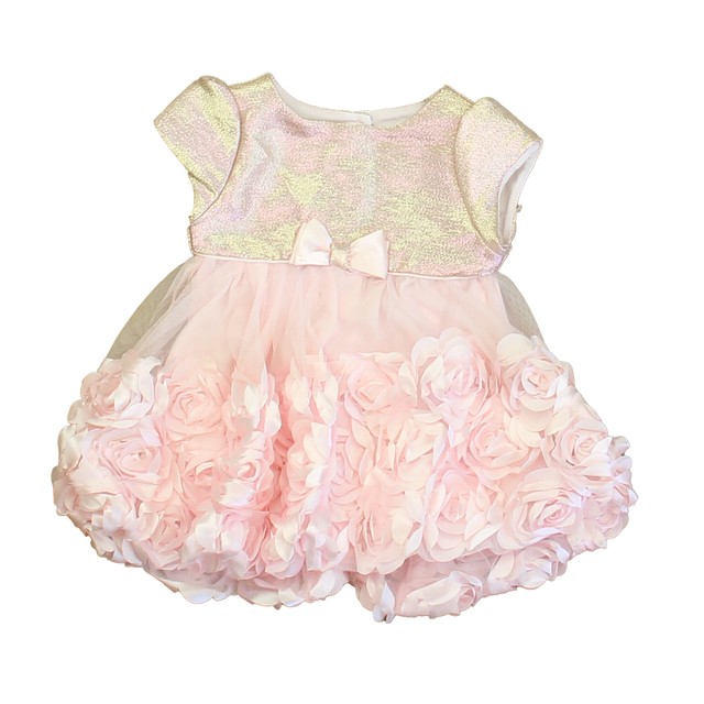 Nannette PInk Sparkle Special Occasion Dress 6-9 Months 
