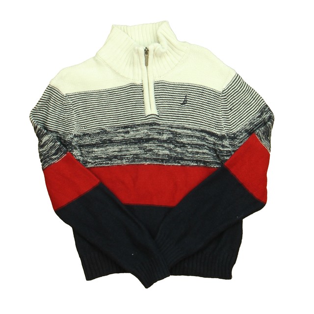 Nautica Ivory | Red | Navy Sweater 4T 