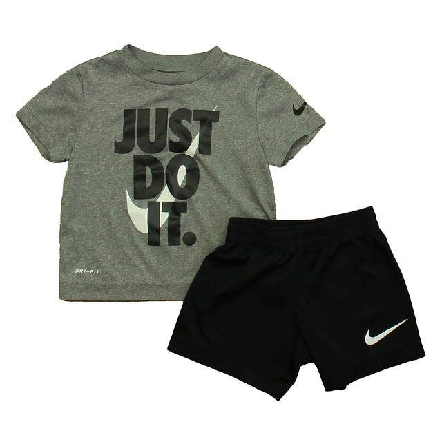 Nike 2-pieces Gray | Black Apparel Sets 2T 