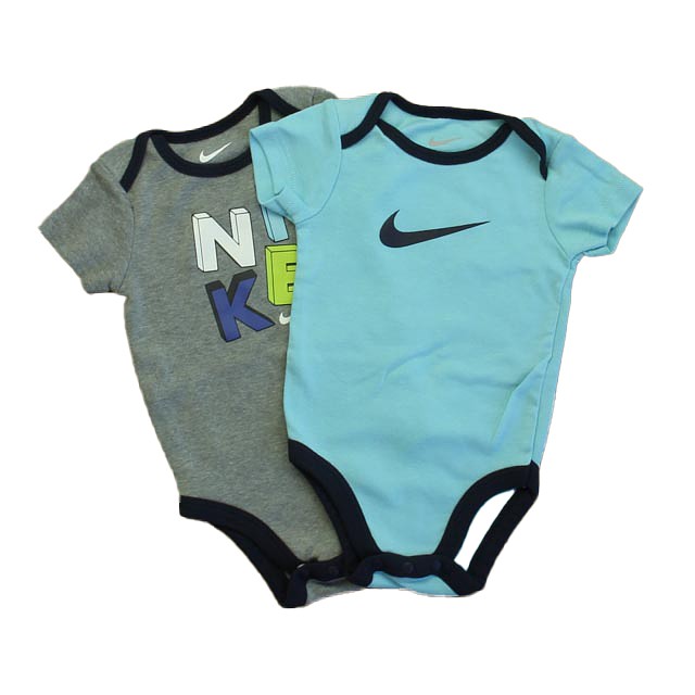 Nike Set of 2 Gray | Blue Onesie 9 Months 