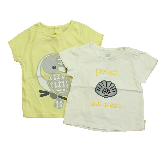 Obaibi Set of 2 White | Yellow T-Shirt 6-12 Months 