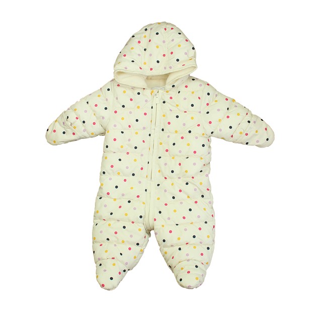 Old Navy Ivory Polk Dots Bunting 3-6 Months 