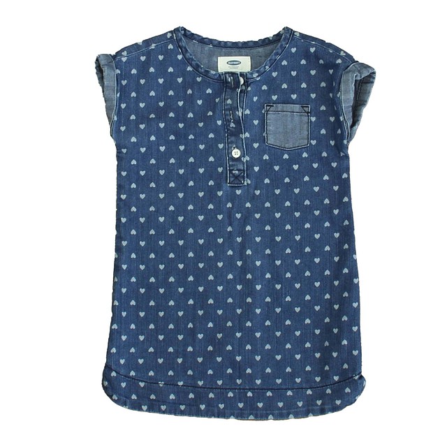Old Navy Blue Hearts Dress 3T 