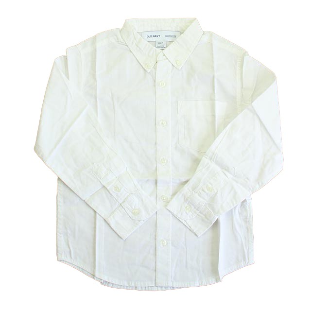 Old Navy White Button Down Long Sleeve 6-7 Years 
