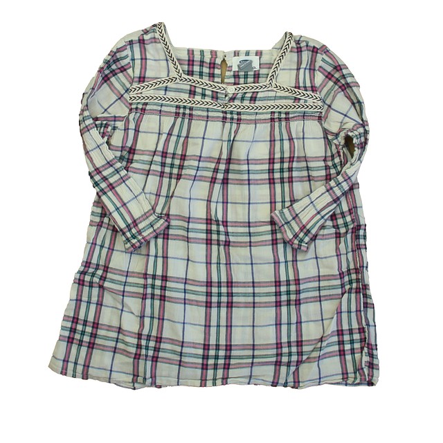Old Navy Ivory | Pink Plaid Blouse 8 Years 