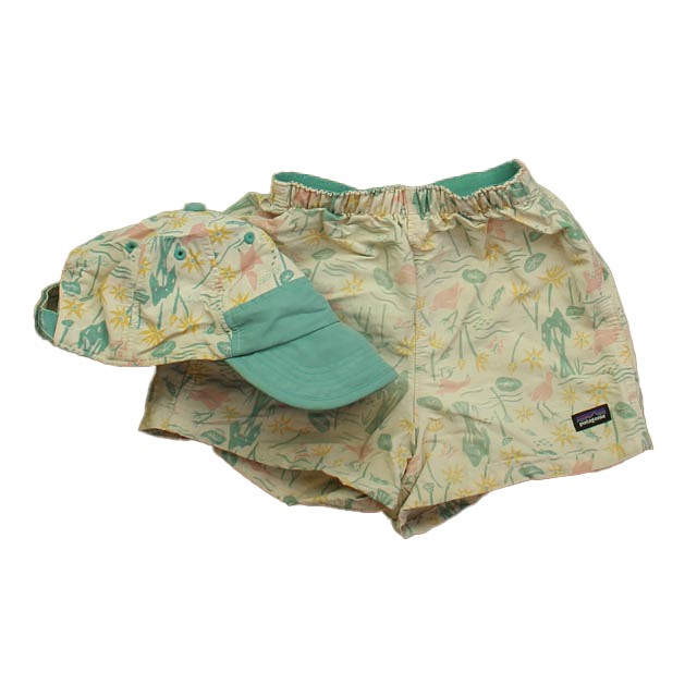Patagonia 2-pieces Pale Pink | Green Trunks 2T 