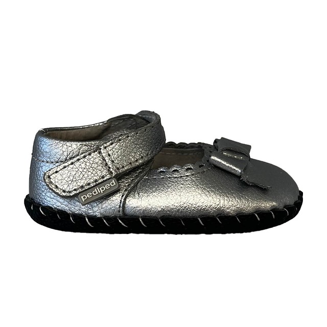 Pediped Silver Shoes 6-12 Months 