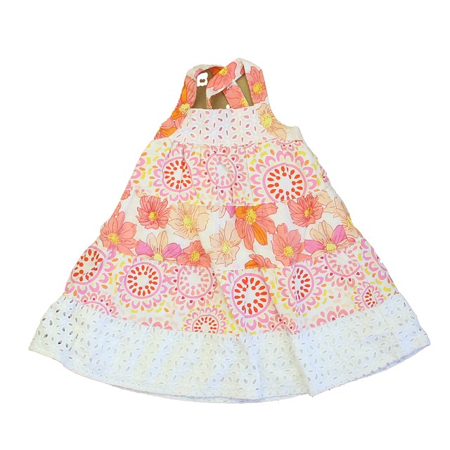 Penelope Mack White | Pink | Coral Floral Dress 2T 