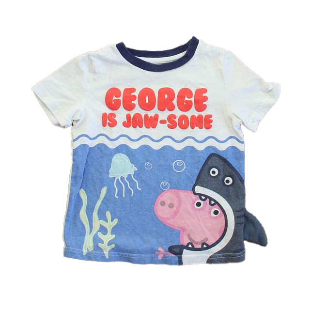 Peppa Pig White George T-Shirt 3-4T 